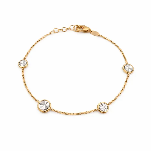 Brățară din aur galben 14k cu discuri — Luvand Jewelry