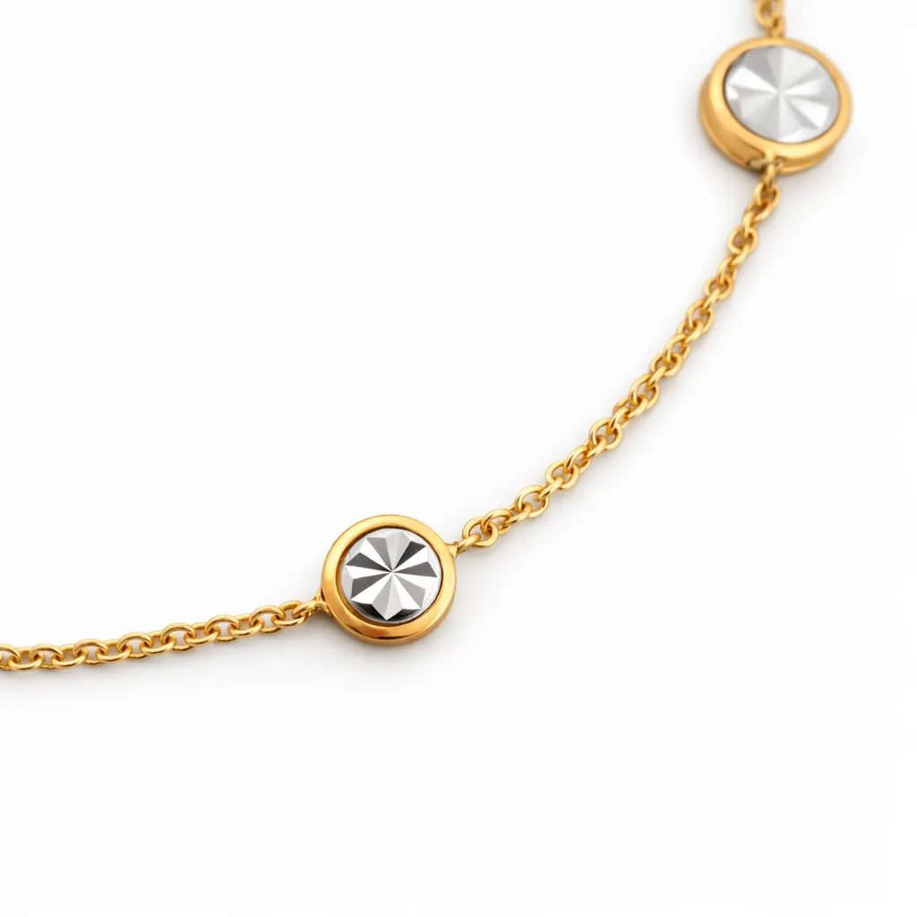 Bratara Luvand din aur galben cu cu discuri (1)