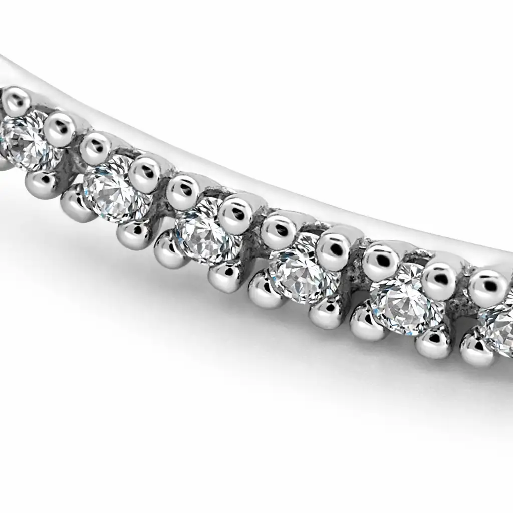 Cercei Luvand din aur alb cu zirconii (1)