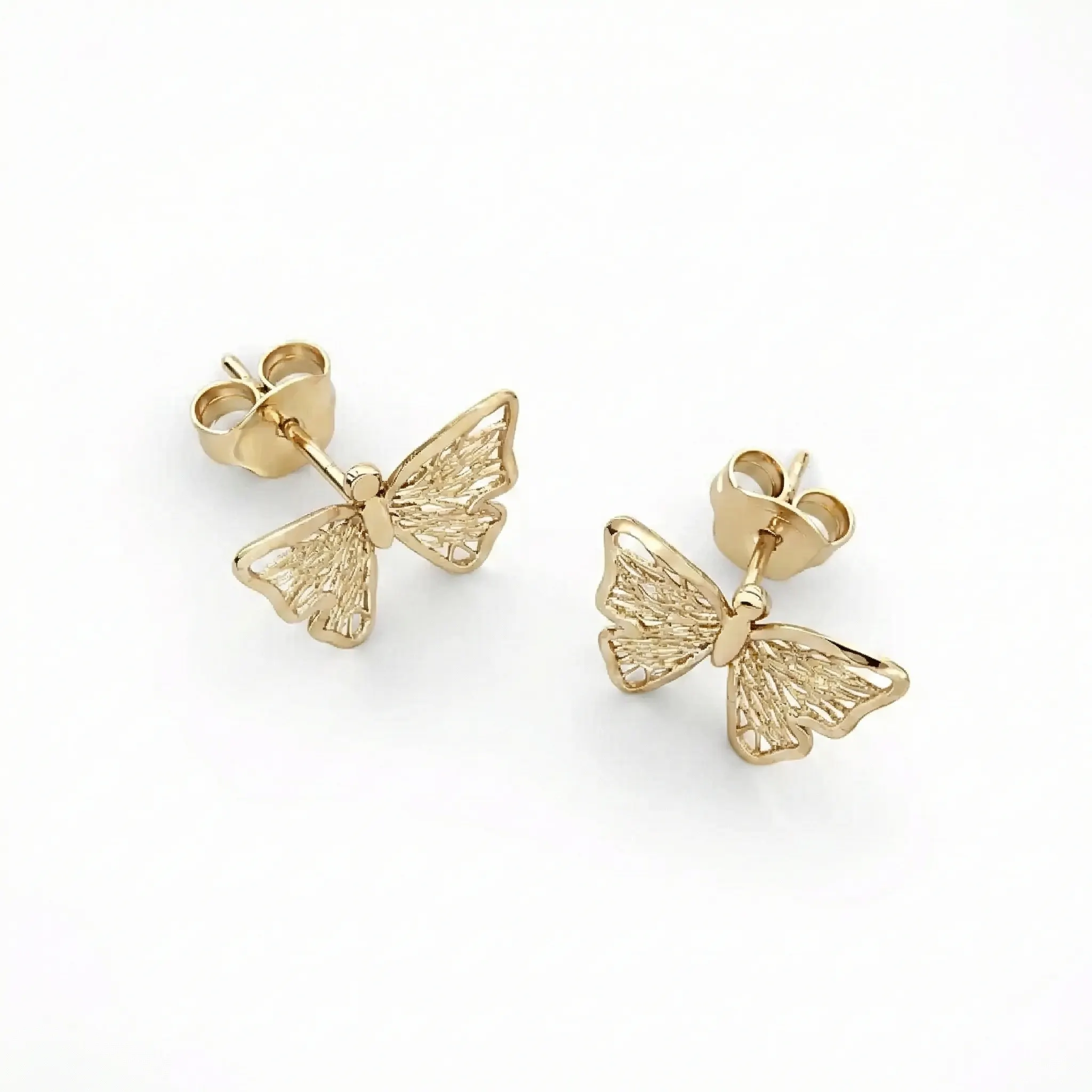 Cercei Luvand din aur galben fluturasi (1)