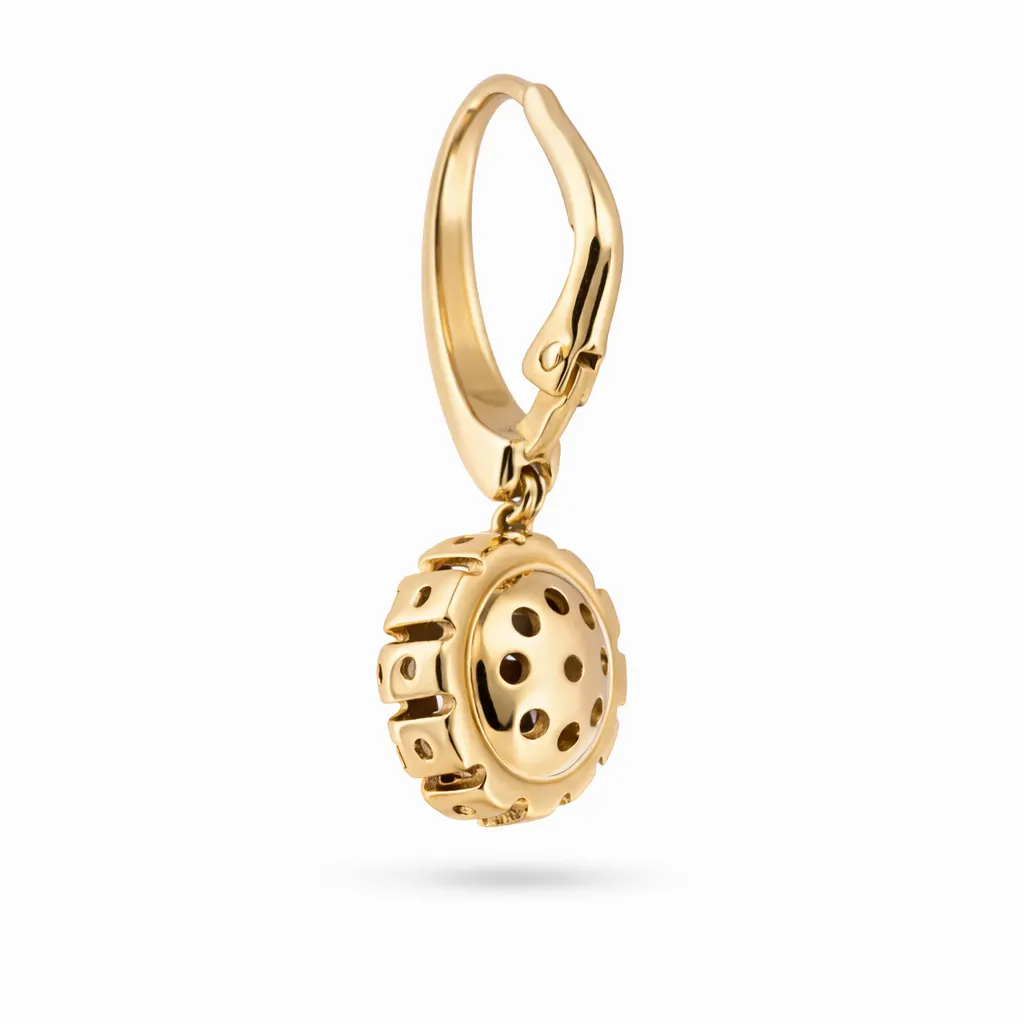 Cercei din aur galben cu zirconii (1)