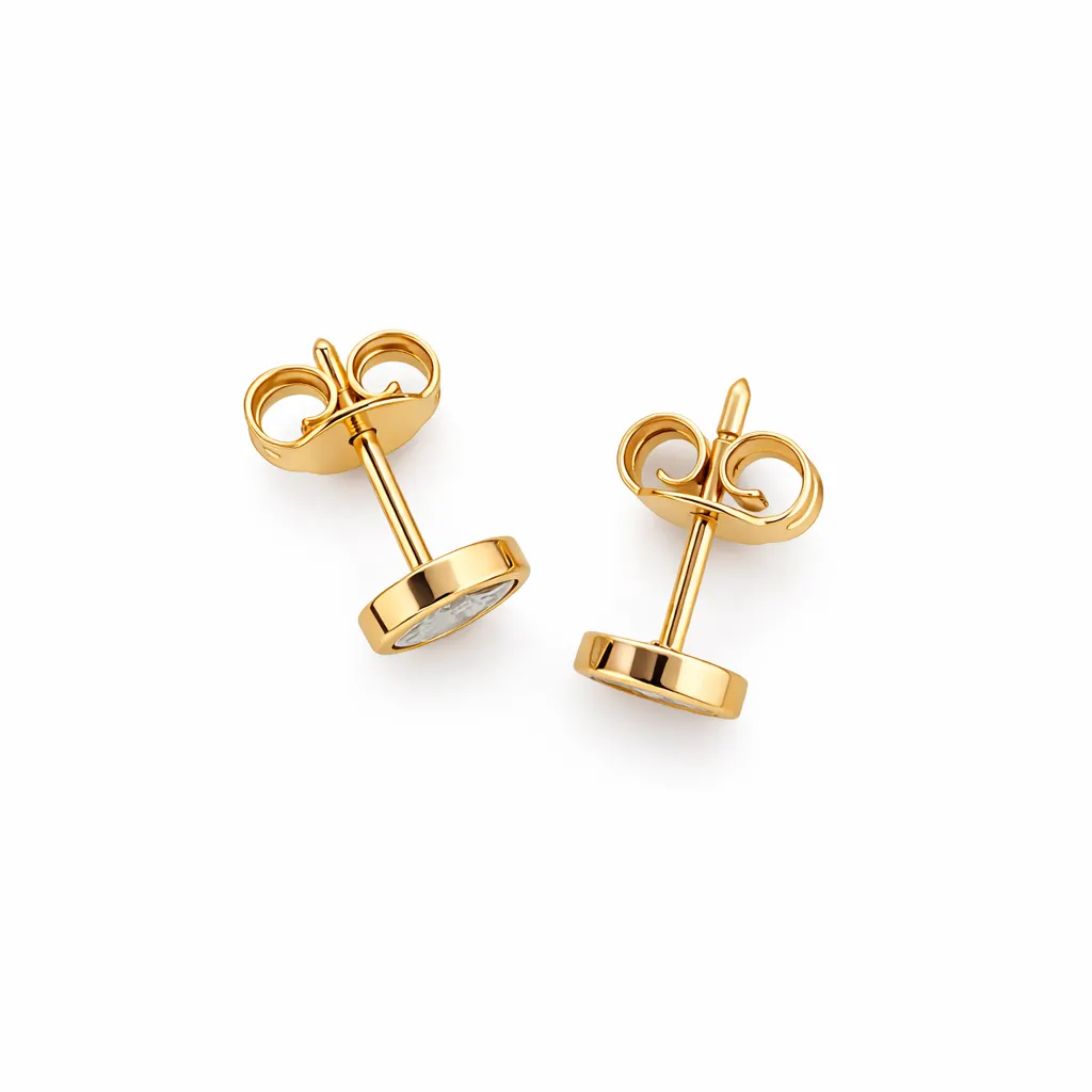 Cercei din aur galben disc (1)