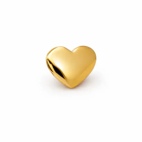 Cercei inimă din aur galben 14k — Luvand Jewelry