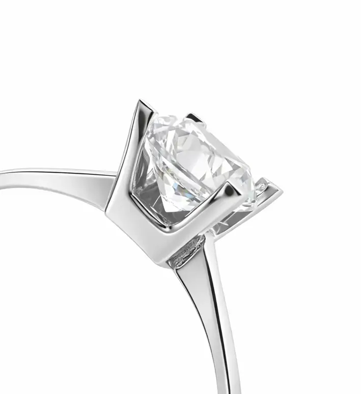 Inel LUVAND de logodna din aur alb cu zirconia (1)