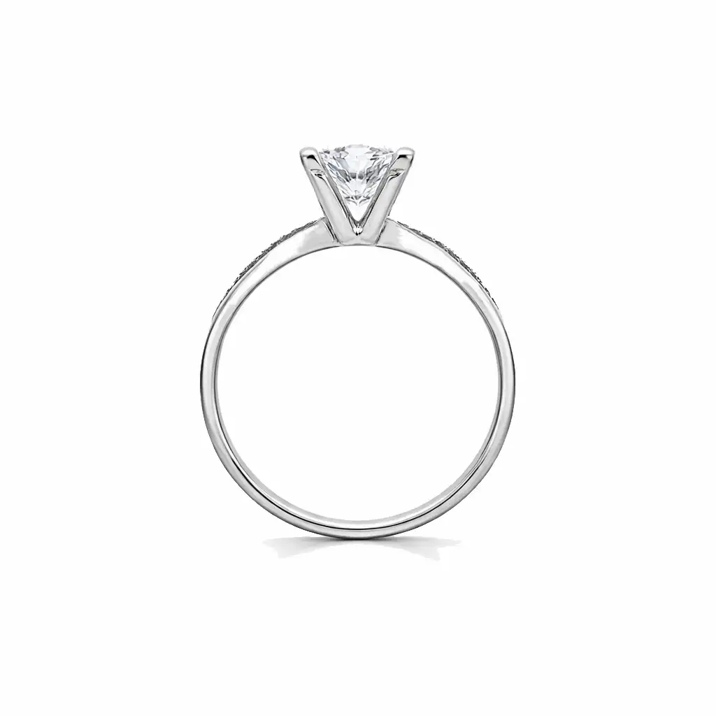 Inel de logodna din aur alb cu zirconia (2)