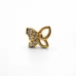 Luvand Cercei fluturasi din aur galben 14k cu zirconiu 1