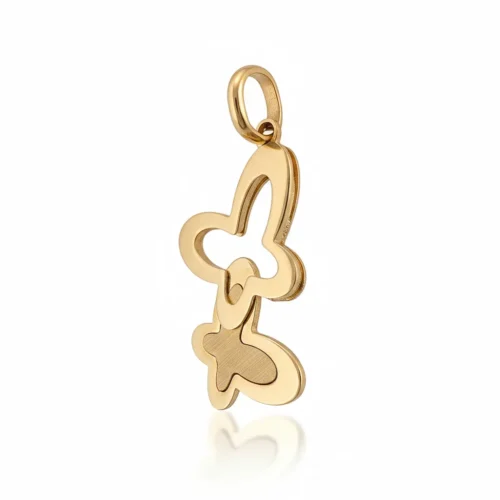 Pandantiv fluturași din aur galben 14k — Luvand Jewelry